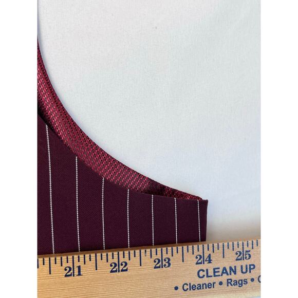 Vinci Men's Size 48L/43L Red/White 3 Piece Suit Vest, Jacket, and Pants - Picture 13 of 16